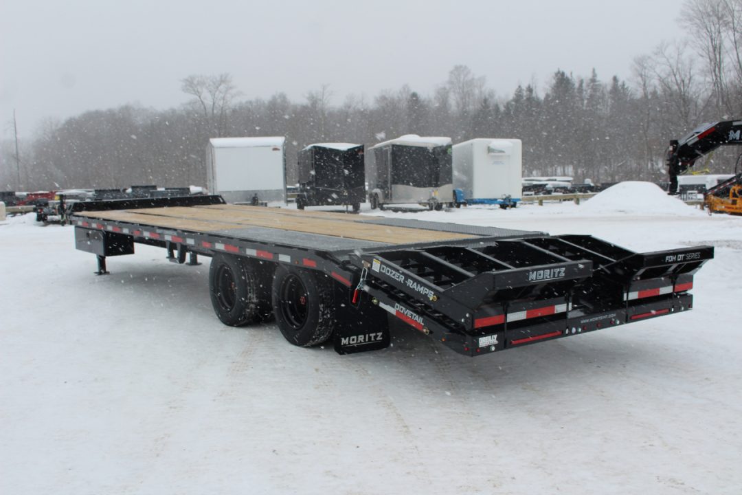 New 2026 Moritz FDPH DT 22' + 5' - Pintle Ring Deckover AIR BRAKE Equipment Trailer - 40000# GVW