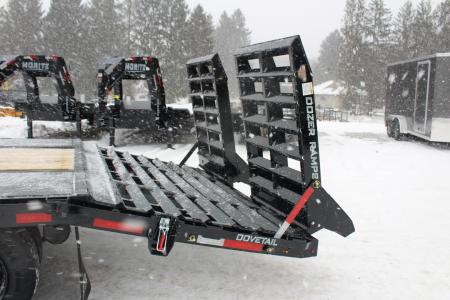 New 2026 Moritz FDPH DT 22' + 5' - Pintle Ring Deckover AIR BRAKE Equipment Trailer - 40000# GVW