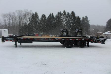 New 2026 Moritz FDPH DT 22' + 5' - Pintle Ring Deckover AIR BRAKE Equipment Trailer - 40000# GVW