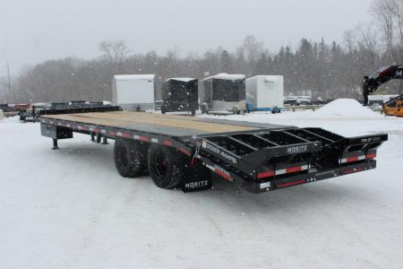 New 2026 Moritz FDPH DT 22' + 5' - Pintle Ring Deckover AIR BRAKE Equipment Trailer - 40000# GVW