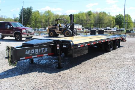 New 2026 Moritz FDPH DT 22' + 5' - Pintle Ring Deckover AIR BRAKE Equipment Trailer - 40000# GVW