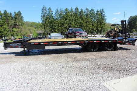 New 2026 Moritz FDPH DT 22' + 5' - Pintle Ring Deckover AIR BRAKE Equipment Trailer - 40000# GVW