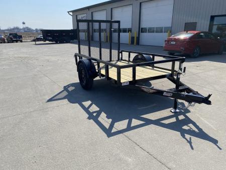 New 2026 H&H Black 60"x8' 3k Rail Side Utility Trailer