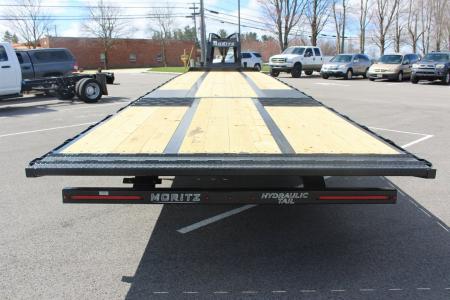 New 2026 Moritz FDGH Hydraulic Tail 40' GOOSENECK Deckover Flatbed Trailer- 25900# GVW