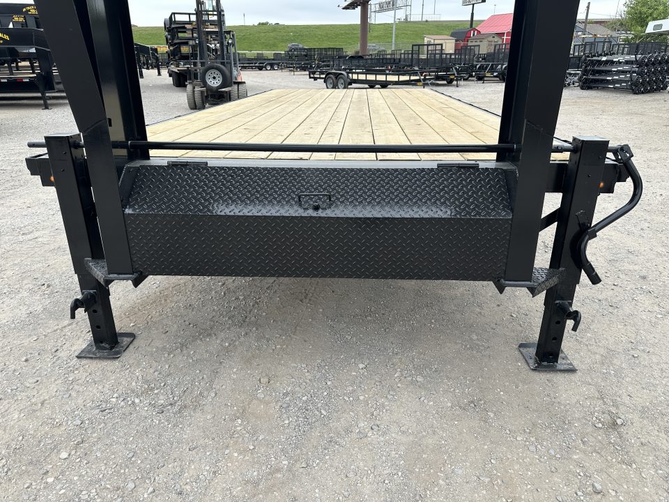 New 2026 Road Boss 20' Tandem Axle Gooseneck Flatbed with 7ks Equipment Trailer
