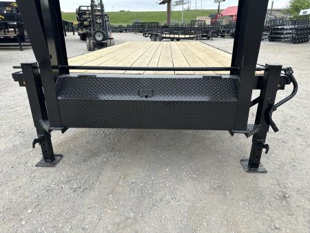 New 2026 Road Boss 20' Tandem Axle Gooseneck Flatbed with 7ks Equipment Trailer
