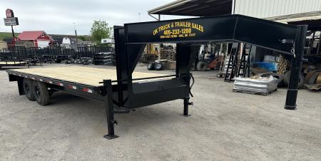 New 2026 Road Boss 20' Tandem Axle Gooseneck Flatbed with 7ks Equipment Trailer