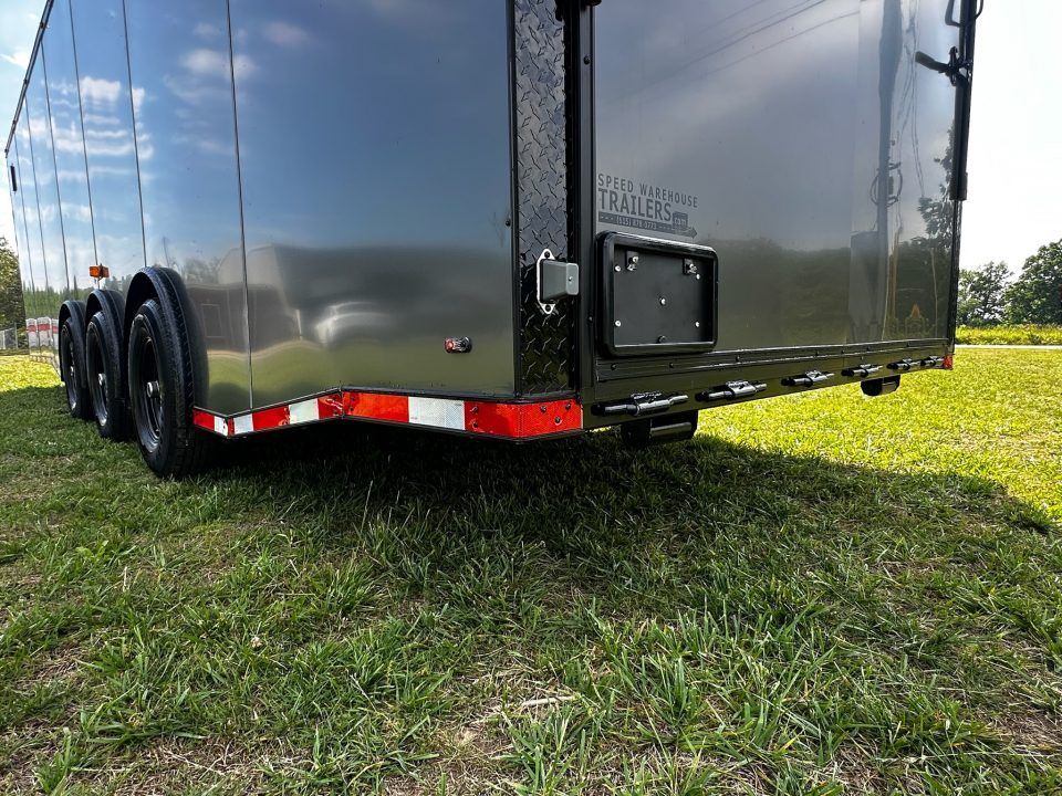 New 2026 Luxe 8.5x28 Car Hauler- 5200LB Triple Torsion Axle--HD RAMP- BOGEY WHEELS-Blackout- Enclosed Car Hauler