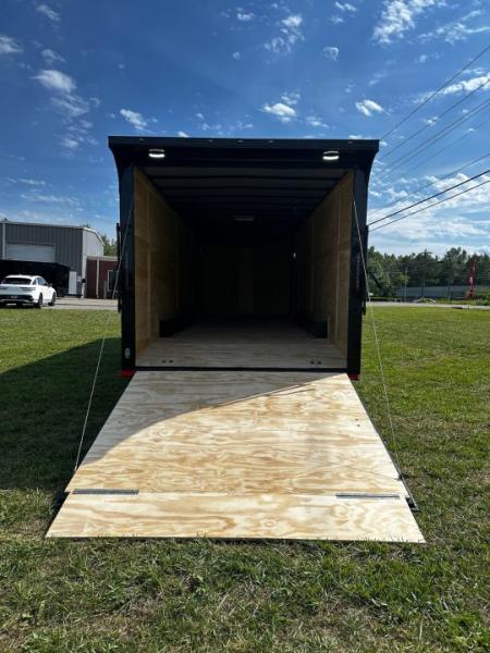 New 2026 Luxe 8.5x28 Car Hauler- 5200LB Triple Torsion Axle--HD RAMP- BOGEY WHEELS-Blackout- Enclosed Car Hauler