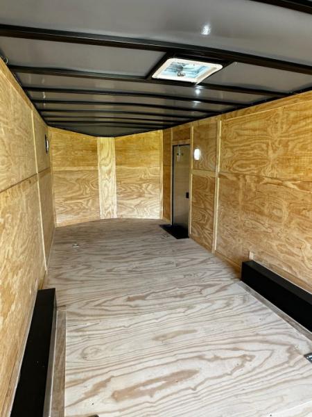 New 2026 Luxe 8.5x28 Car Hauler- 5200LB Triple Torsion Axle--HD RAMP- BOGEY WHEELS-Blackout- Enclosed Car Hauler
