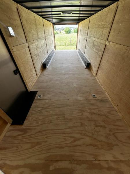 New 2026 Luxe 8.5x28 Car Hauler- 5200LB Triple Torsion Axle--HD RAMP- BOGEY WHEELS-Blackout- Enclosed Car Hauler