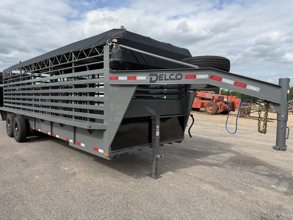 New 2026 Delco Trailers 6.8x24ft Gooseneck Livestock Trailer