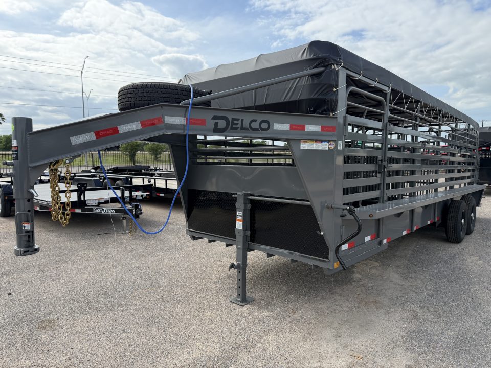 New 2026 Delco Trailers 6.8x24ft Gooseneck Livestock Trailer