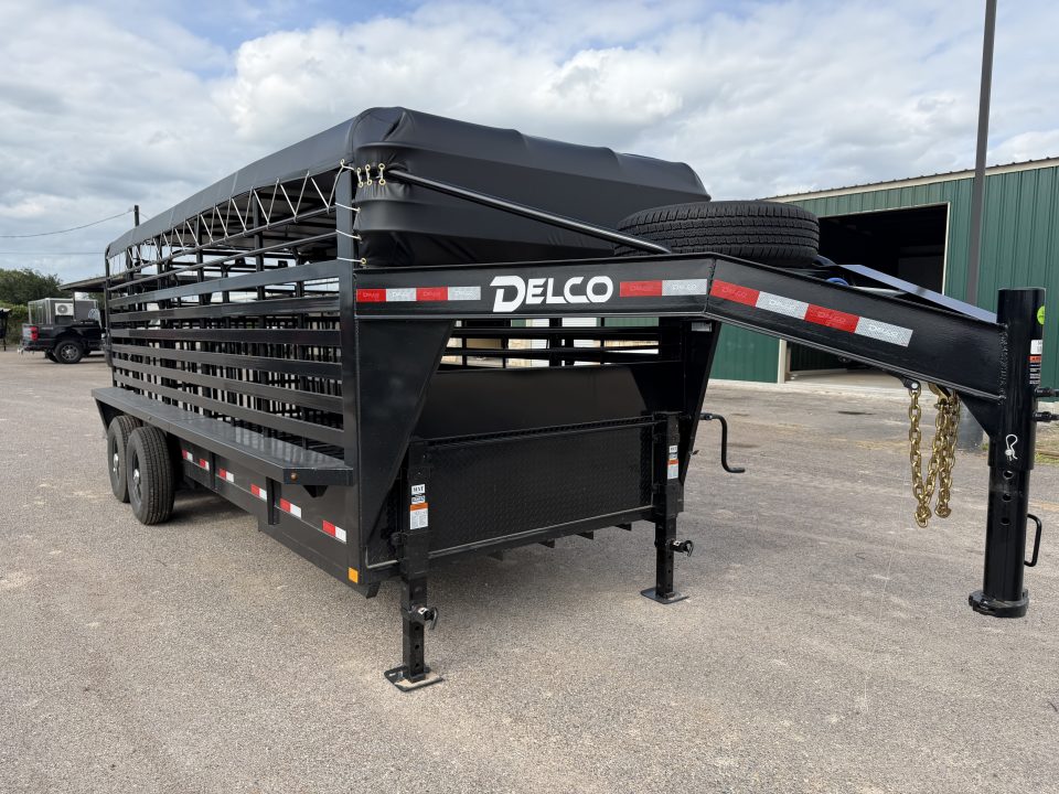 New 2026 Delco Trailers 6.8x20ft Gooseneck Livestock Trailer