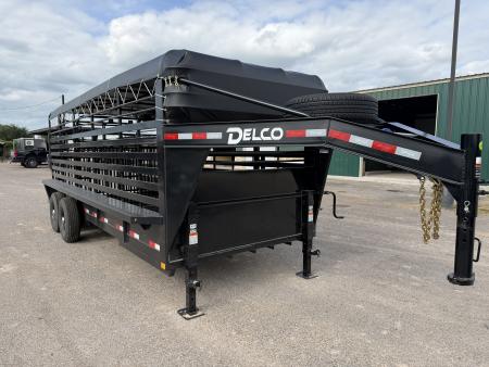 New 2026 Delco Trailers 6.8x20ft Gooseneck Livestock Trailer