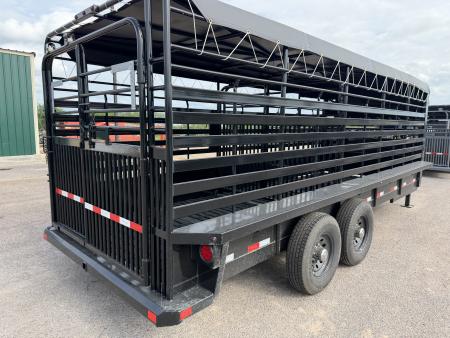 New 2026 Delco Trailers 6.8x20ft Gooseneck Livestock Trailer
