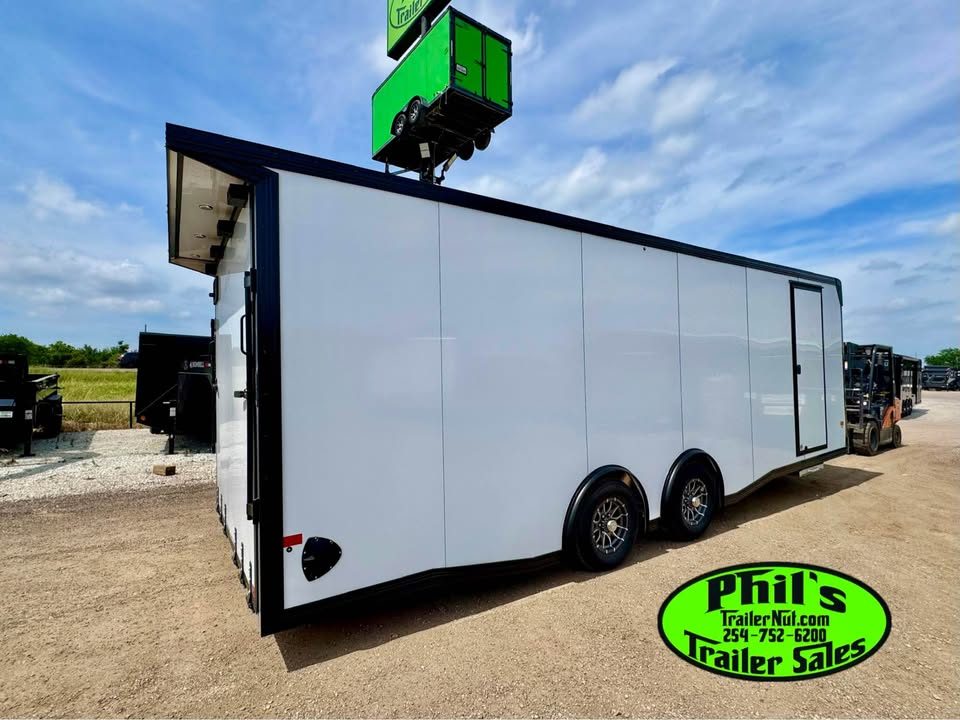 New 2026 E-Z Hauler 8.5X24 Car / Racing Trailer ALUMINUM CAR HAULER WITH FULL ESCAPE DOOR