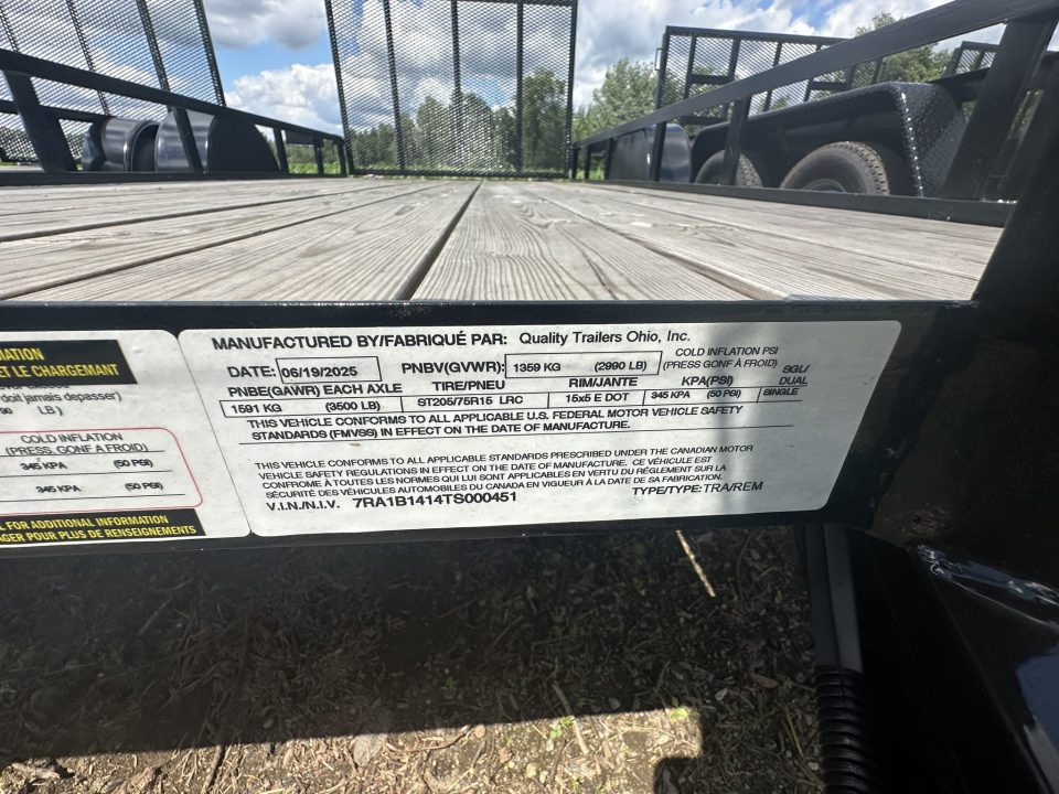 New 2025 Quality Trailers FB-3.5K-14-6G Landscape Trailer