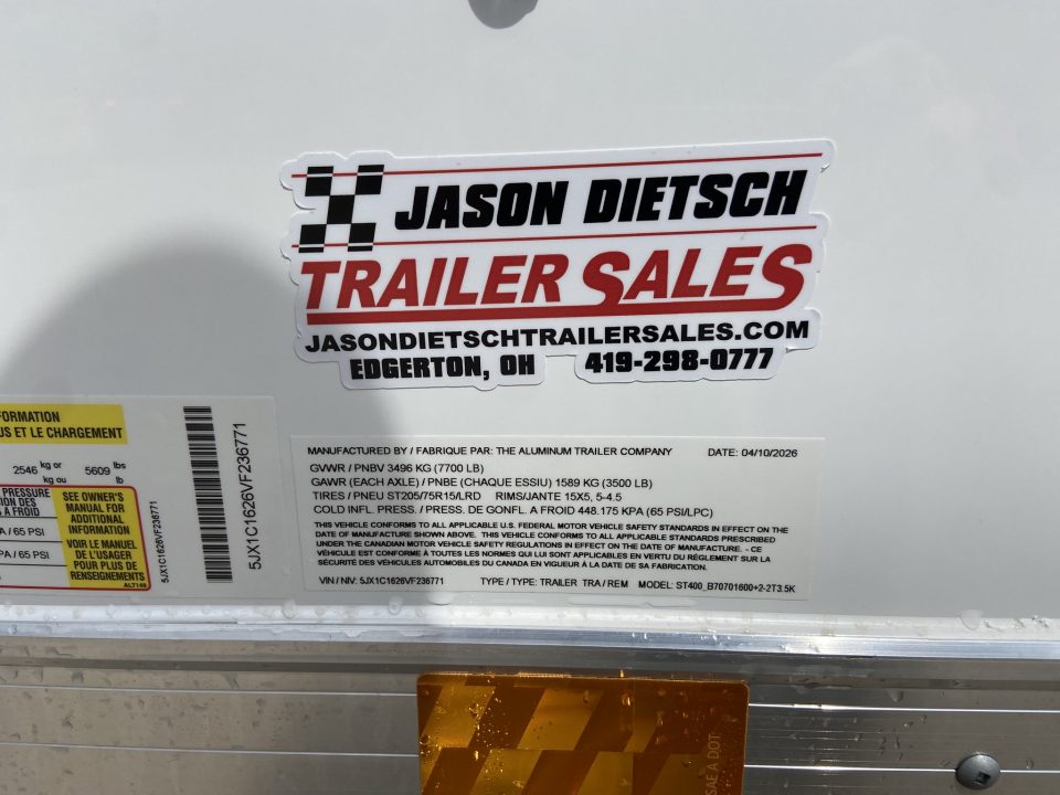 New ATC ST400-7X16 Enclosed Trailer