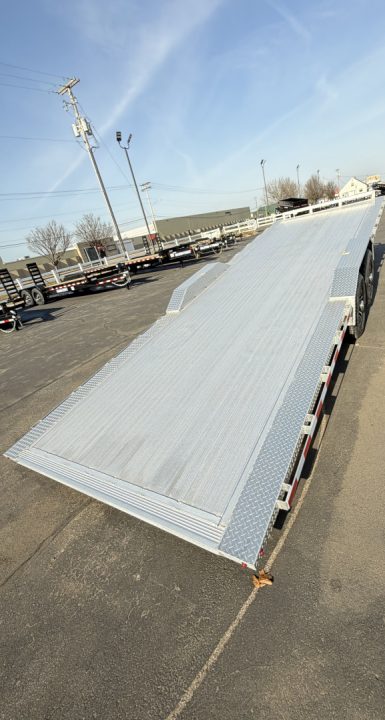 New 2026 H&H Trailers 82x24 Aluminum Electric Tilt Speed Loader Car Hauler, 14K