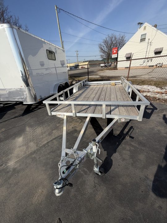 New H&H Trailers 82x14 Aluminum Rail Side Utility Trailer, 3K Idler