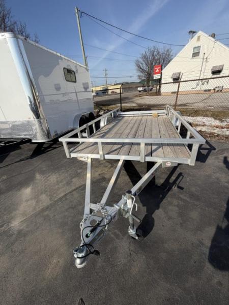 New H&H Trailers 82x14 Aluminum Rail Side Utility Trailer, 3K Idler