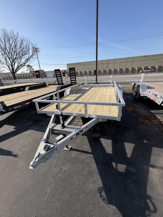 New 2026 H&H Trailers 82x16 Aluminum Rail Side Utility Trailer, 7K Tandem