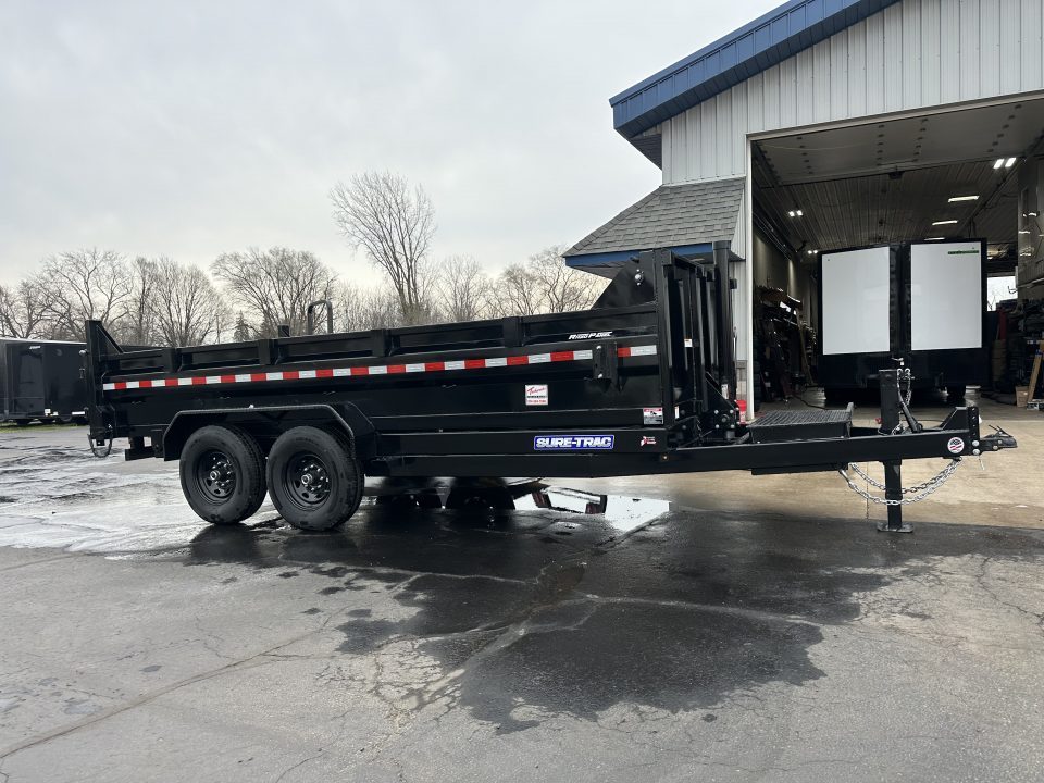 New 2026 Sure-Trac 7 X 16 HD Low Profile Telescopic Dump 14K
