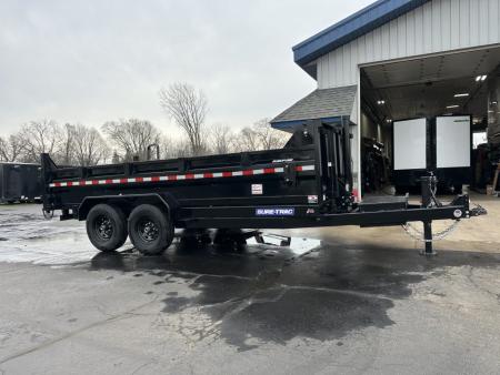New 2026 Sure-Trac 7 X 16 HD Low Profile Telescopic Dump 14K