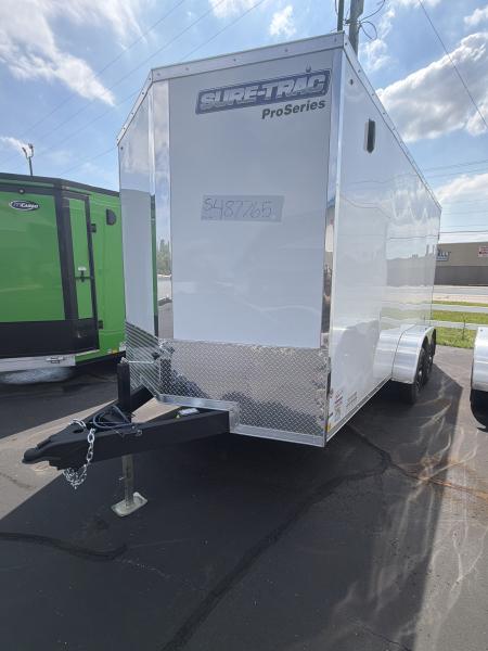 New 2026 Sure-Trac 7 X 16 Pro Series Enclosed Wedge Cargo Trailer, TA 10K