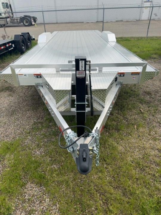 New 2026 H&H Trailers 102x24 Aluminum Electric Tilt Speed Loader Car Hauler, 14K