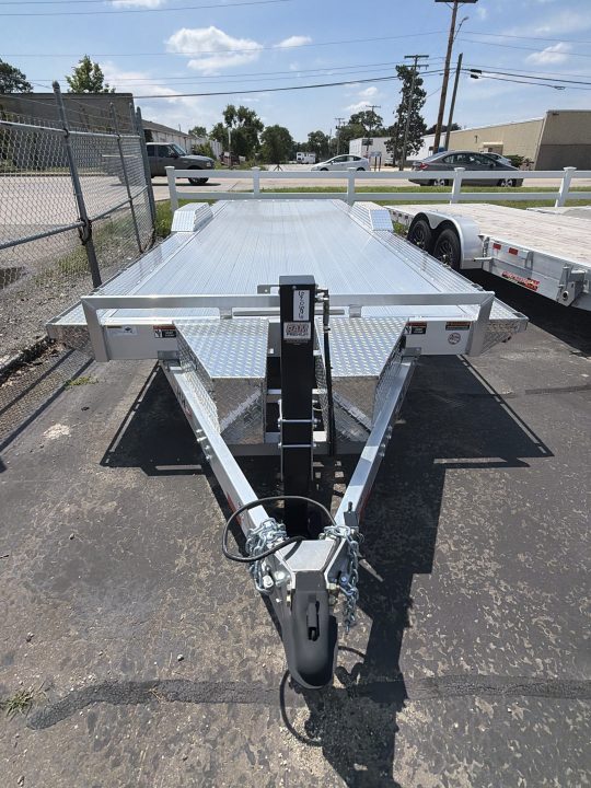 New 2026 H&H Trailers 102x24 Aluminum Electric Tilt Speed Loader Car Hauler, 14K