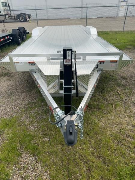 New 2026 H&H Trailers 102x24 Aluminum Electric Tilt Speed Loader Car Hauler, 14K