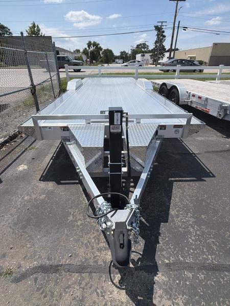 New 2026 H&H Trailers 102x24 Aluminum Electric Tilt Speed Loader Car Hauler, 14K