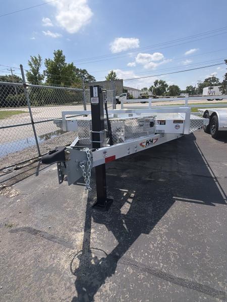 New 2026 H&H Trailers 102x24 Aluminum Electric Tilt Speed Loader Car Hauler, 14K