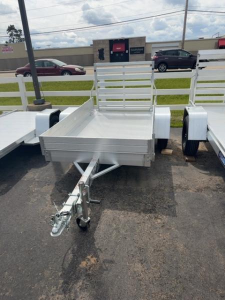 New 2027 Aluma 548 Aluminum Deck Single Axle Straight Tailgate 13" Steel Wheels