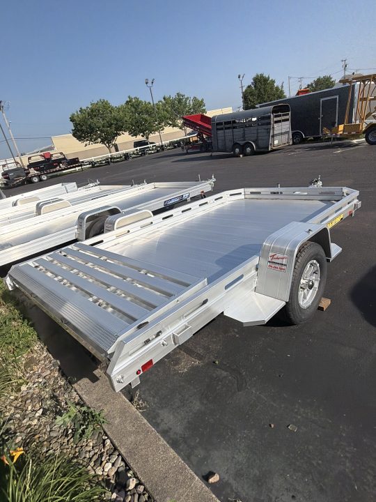 New 2027 Aluma 7712 Heavy Slotted Single Axle Bi-Fold Tailgate