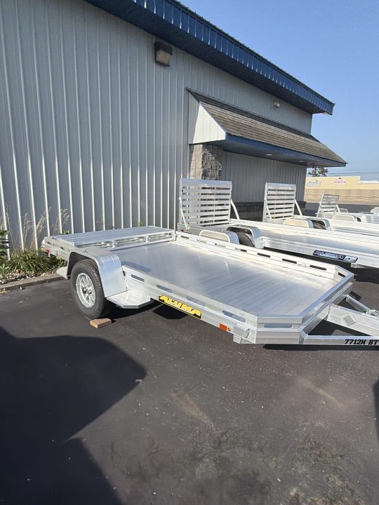 New 2027 Aluma 7712 Heavy Slotted Single Axle Bi-Fold Tailgate