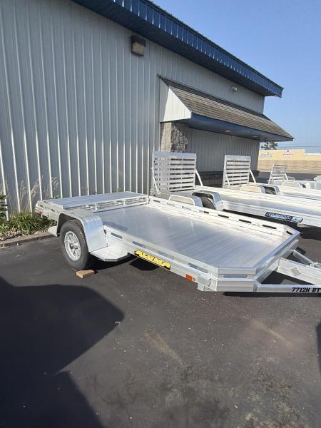 New 2027 Aluma 7712 Heavy Slotted Single Axle Bi-Fold Tailgate