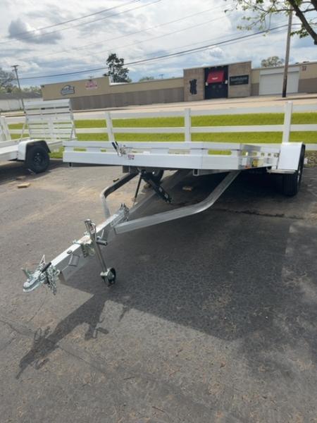 New 2027 Aluma 7814 Tilt Single Axle Slotted Rail
