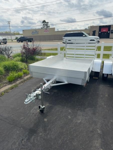 New 2027 Aluma 6310 Aluminum Deck Single Axle Straight Tailgate 13  Steel Wheels