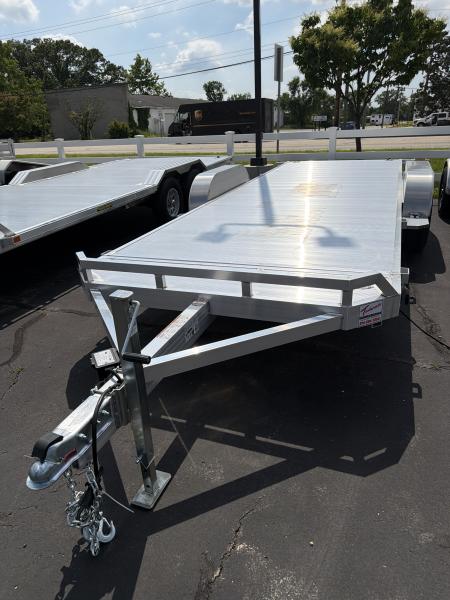 New 2027 Aluma 8220 Heavy Tilt Tandem Axle Electric Brake Front Rail Std 10K RTD 15" Aluminum Wheels