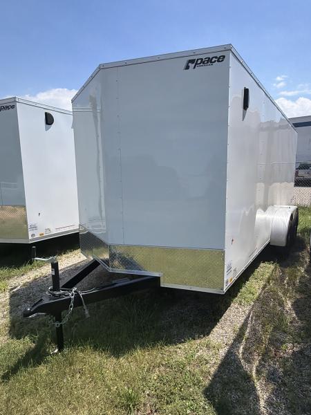 New 2026 Pace American 7 x 16 Outback DLX Flat Top V-Nose 7K