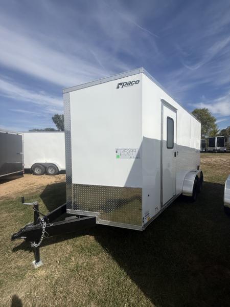 New 2026 Pace American 7 x 16 Journey SE Flat Top Sloped V-Nose 7K