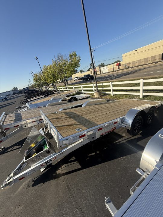 New H&H Trailers 82x18 Aluminum Electric Tilt Speed Loader Car Hauler, 7K
