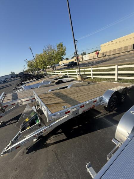 New H&H Trailers 82x18 Aluminum Electric Tilt Speed Loader Car Hauler, 7K