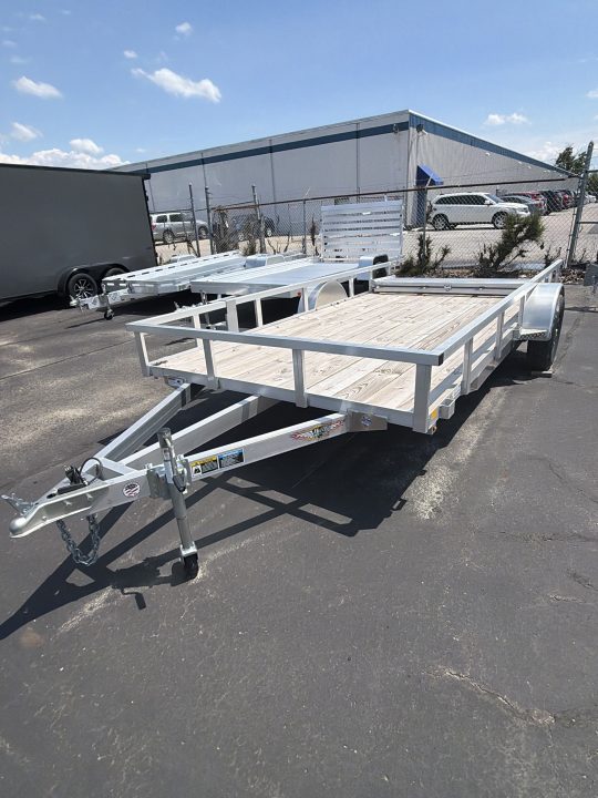 New 2025 H&H Trailers 82x14 Aluminum Rail Side Utility Trailer, 3K Idler
