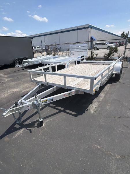 New 2025 H&H Trailers 82x14 Aluminum Rail Side Utility Trailer, 3K Idler
