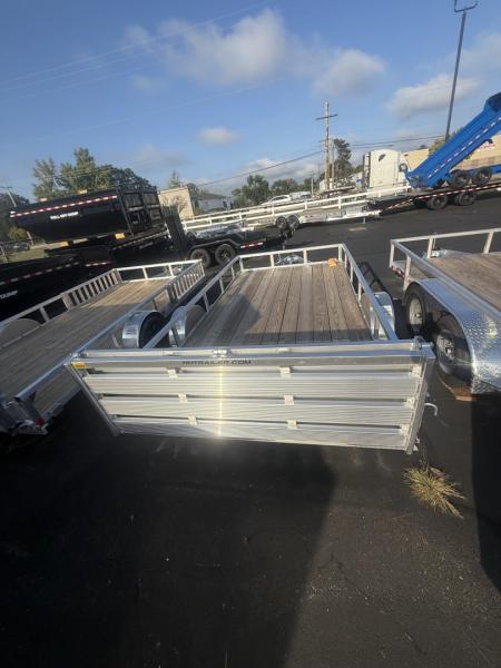 New 2025 H&H Trailers 82x14 Aluminum Rail Side Utility Trailer, 3K Idler