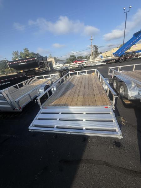 New 2025 H&H Trailers 82x14 Aluminum Rail Side Utility Trailer, 3K Idler
